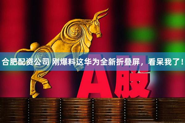 合肥配资公司 刚爆料这华为全新折叠屏，看呆我了！